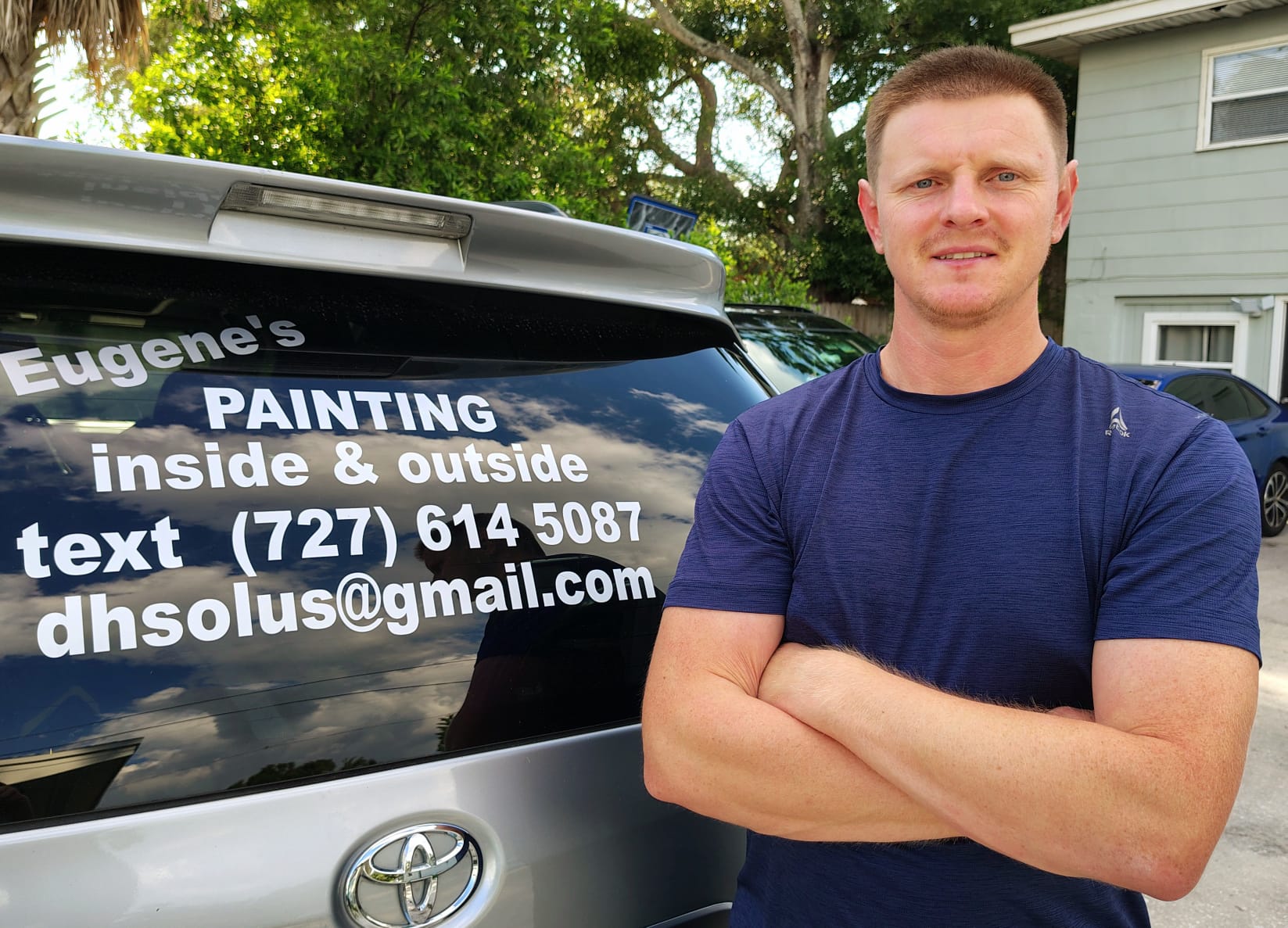 DHS Services team member with company truck